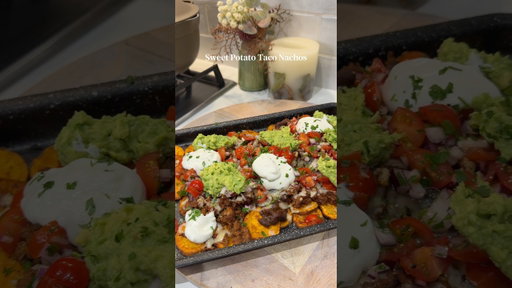 Sweet potato taco beef nachos #fakeaway #recipe #easymeals
