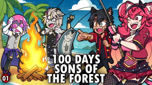 🔴100 Days Sons of the Forest with @LeizuShen @Lunaria_ASMRs @Taiga_Chama DAY 1 to 10 (VOD)