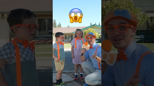 😮 Blippi asks YOU questions in your neighborhood?! FIND BLIPPI! #shorts