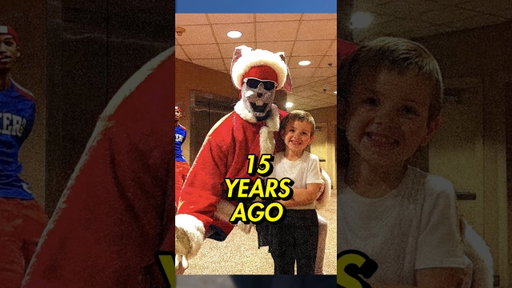 Recreating my photo with the Sixers mascot🥹