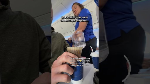 Let’s make pour over coffee on an airplane ✈️☕️