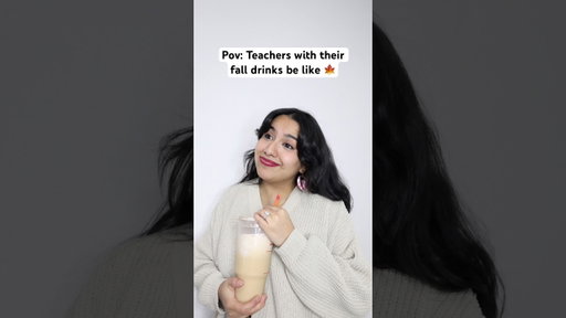 Pov: Teachers with their fall drinks be like 🍁 #teacher #teachers #falldrinks #comedyskits #funny