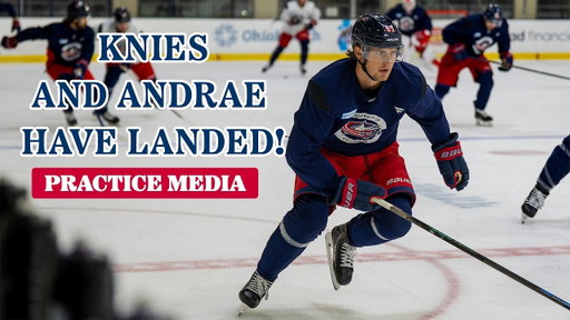 Matthew Knies & Emil Andrae Took The Ice In Union Blue For The First Time! | Media Availability