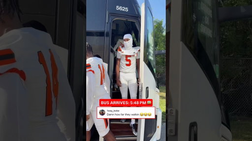 They kept walking. From the bus to THE FIELD 🤣🚶 #football #miamifootball #blurrr #footballshorts