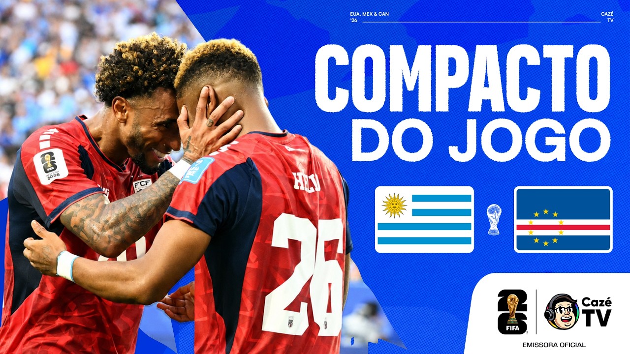 COMPACTO: URUGUAI X CABO VERDE | COPA DO MUNDO FIFA™ 2026 | 2ª RODADA | FASE DE GRUPOS