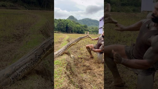INSANE PYTHON CATCH 🤯 #fyp #tiktok #snake #indonesia #shorts #wildlife #explore #jakarta #cat #dog