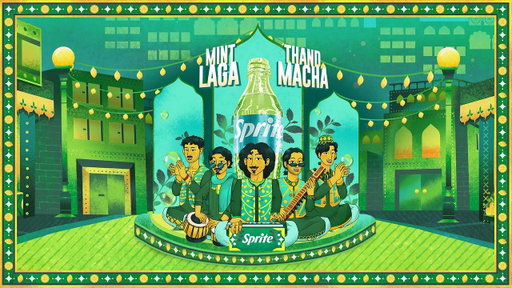 Mint laga, thand macha with Sprite Lemon Mint