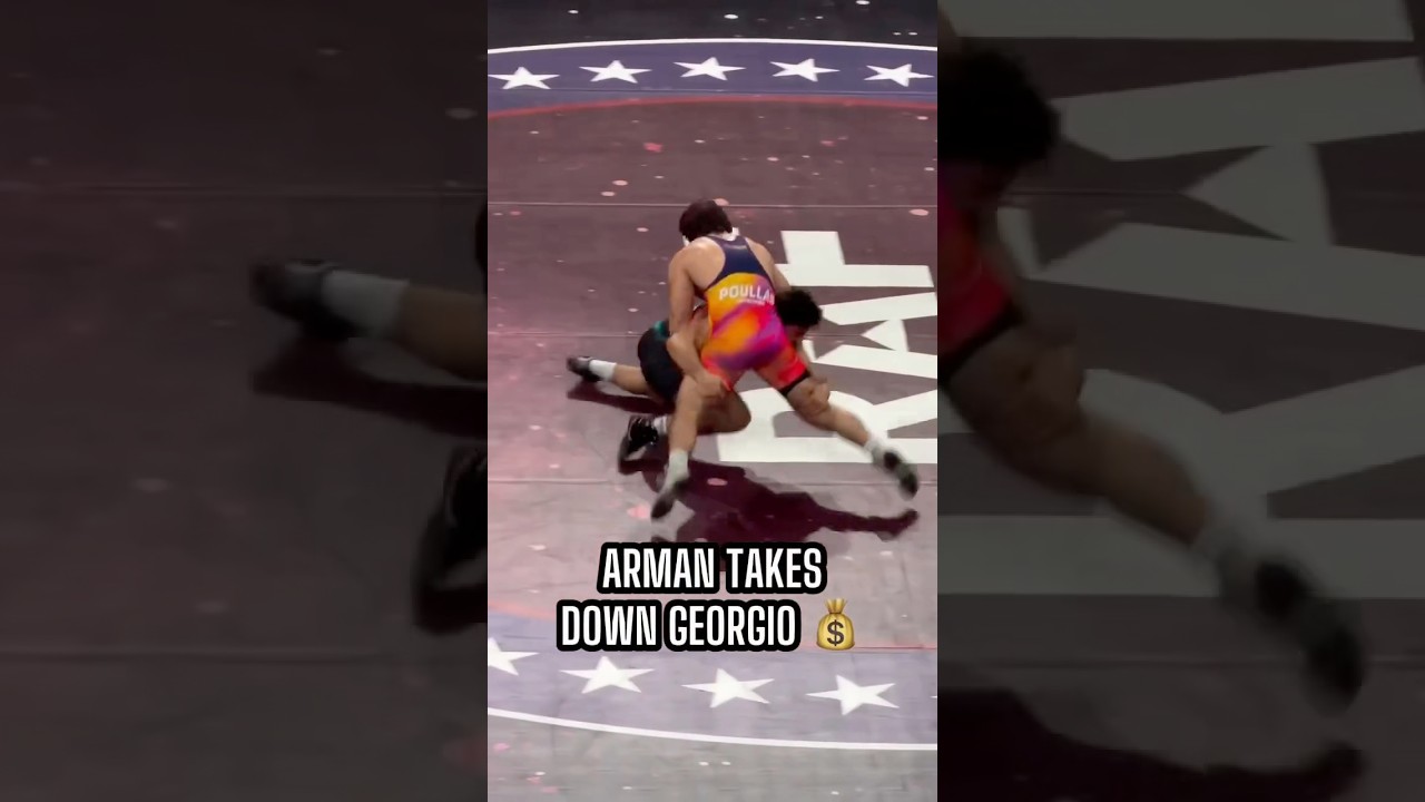 Arman Tsarukyan becomes the first man to officially take down Georgio Poullas 🎥: @caponutrition