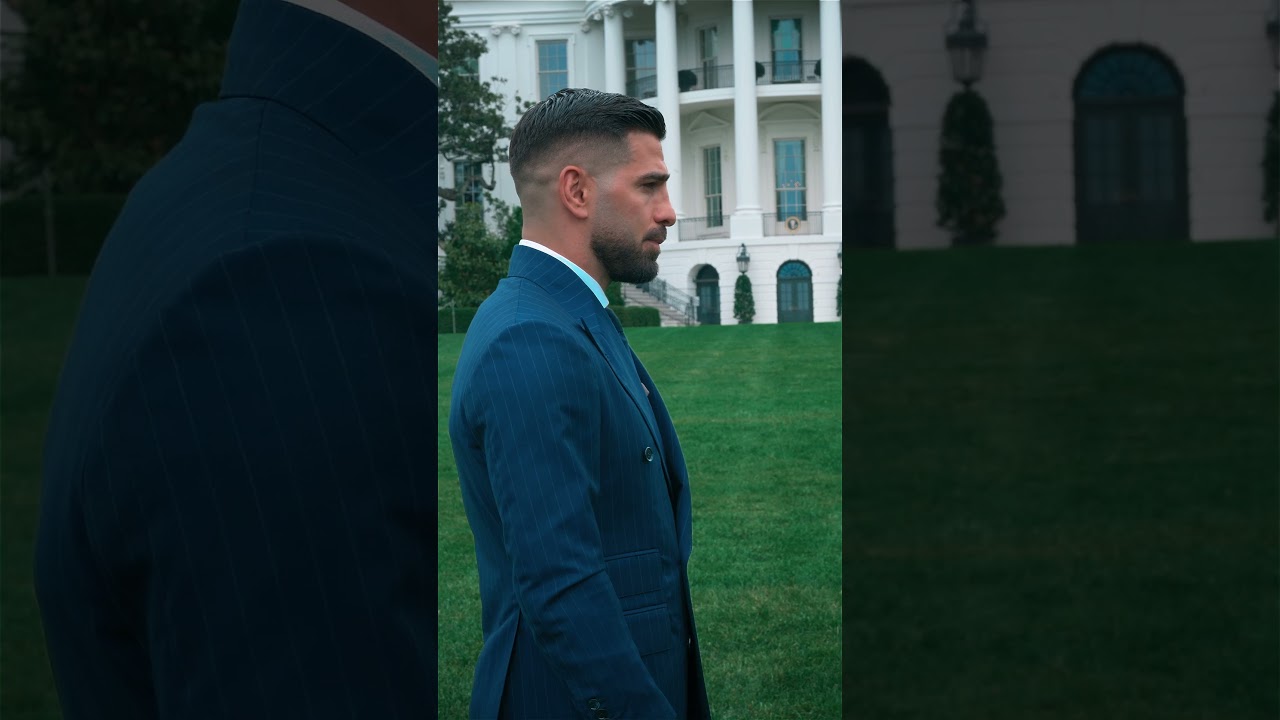 Ilia Topuria and Justin Gaethje go face-to-face in front of the White House! 👀 #UFCWhiteHouse #UFC