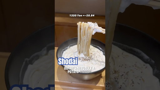 Shodai in Shibuya Tokyo Japan - Beef Curry Udon in Potato Mousse