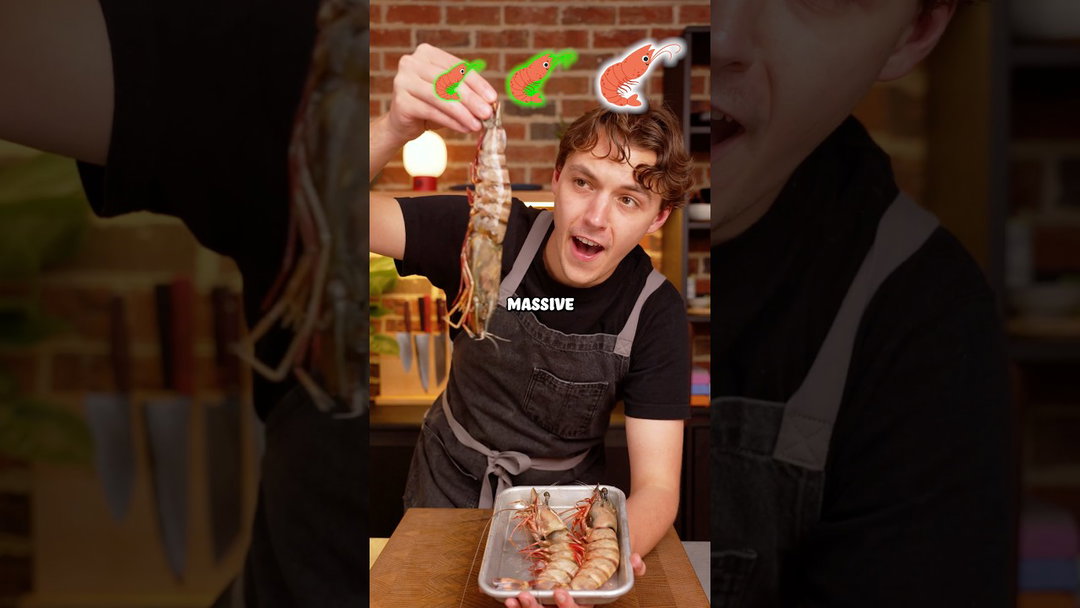 Tricking my girlfriend into eating MASSIVE SHRIMP