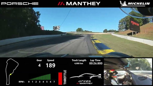 Onboard the Porsche 911 GT2 RS with Manthey Kit lap at Michelin Raceway Road Atlanta