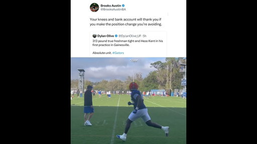 Florida has a huge freshman tight end 💪  #cfb #collegefootball