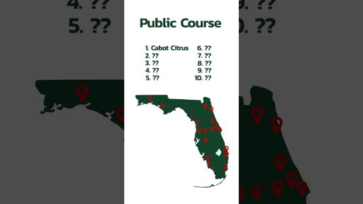 What Is The Best Public Golf Course In Florida?