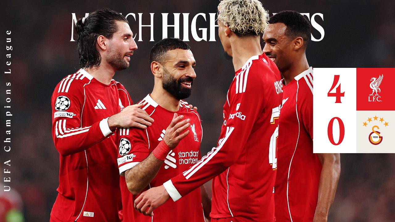 Highlights: Liverpool 4-0 Galatasaray | FOUR Goals as Reds Reach Champions League Quarter-Finals