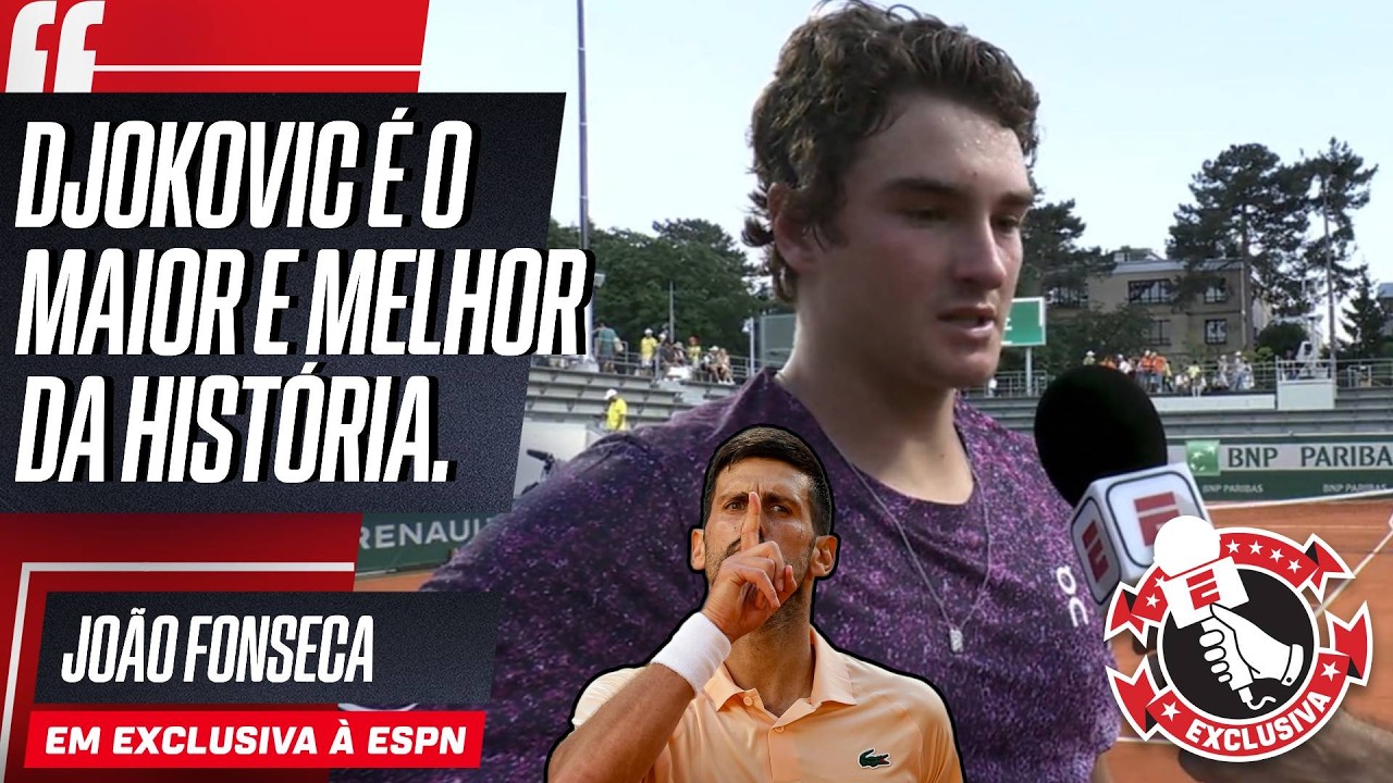 JOÃO FONSECA SE ANIMA COM DUELO CONTRA DJOKOVIC EM ROLAND GARROS: 'MAIOR E MELHOR DA HISTÓRIA'