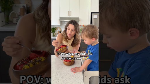 EASY Healthy Ice Cream Recipe for Kids🍦🌈🍓🥭