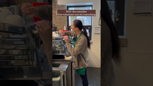 The coworker who volunteers you for everything 🥲 #barista