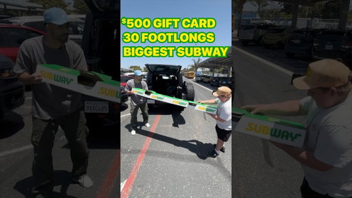 Surprising a kid with the world’s largest Subway sandwich!