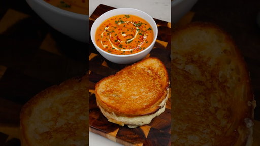 Butternut squash soup and grilled cheese #shorts