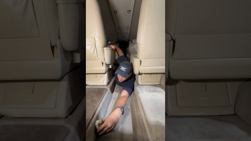 How to properly clean the inside of a $10M Private Jet 🛩️ #aircraftdetailing #aviation #detailing