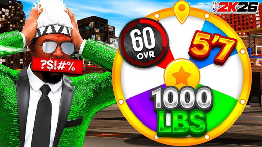 WHEEL OF WORST BUILDS in NBA 2K26... (WASTED 500K VC) HARDEST CHALLENGE IN THE NBA2K26 PARK!