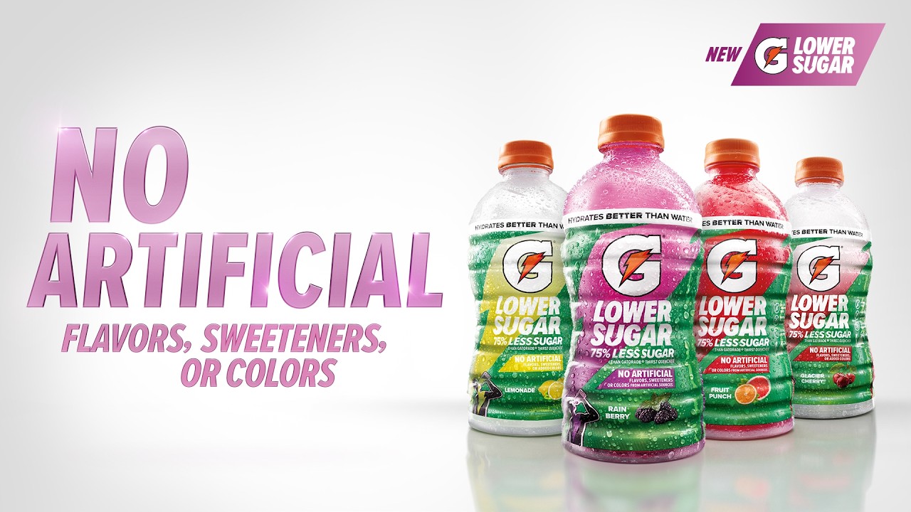 Introducing Gatorade Lower Sugar: No Artificial Flavors, Sweeteners, or Colors