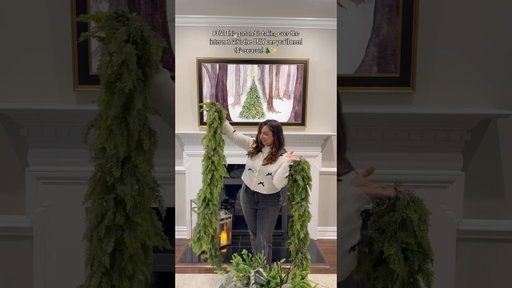 The viral garland is gorgeous! #garland #amazonfinds #home #shorts #home #christmasdiy