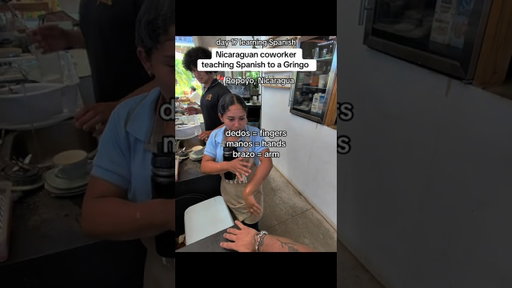 Gringo asking coworkers basic Spanish phrases in Nicaragua 🇳🇮
