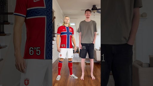 How tall is Erling Haaland? #fifa #tall