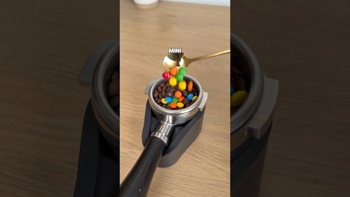 Adding m&m’s to an espresso shot