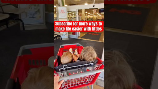 Shopping cart hack every parent of 2 under 2 needs! 🛒👶👶 #MomHack #ParentingTips #mom