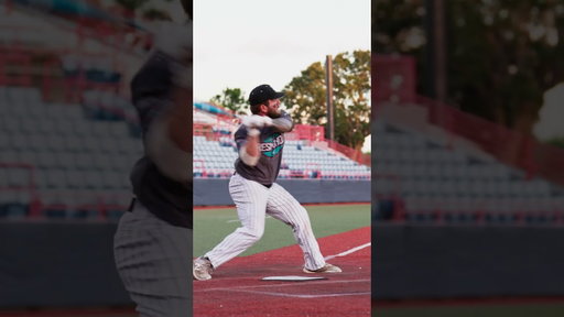 Steele Lewis doing damage with his Neon Blue Pencil. #slowpitchsoftball #homerun #pencilbat