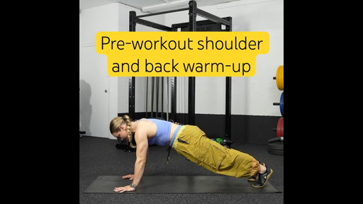 Pre-workout upper-body warm-up. Get your shoulders, back, and chest ready to move! #warmup