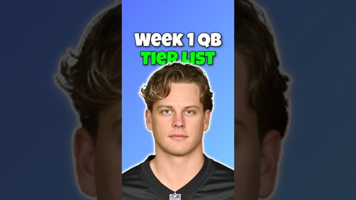 Week 1 Fantasy QB Tier List