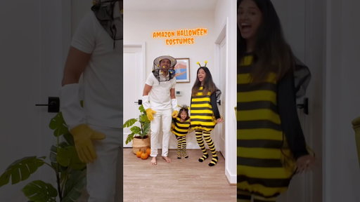 She says we're humble bees! 🐝 Comment "bee" for the links #halloweencostumeideas #viral #haloween