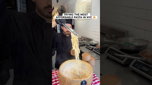 Trying the most affordable pasta in New York City #shorts #cheapeats #pasta #nycfood #foodie