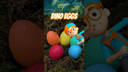 Blippi Learns Colors with Dino Eggs 🔴🟠🔵 #blippi #dinosaur #colors