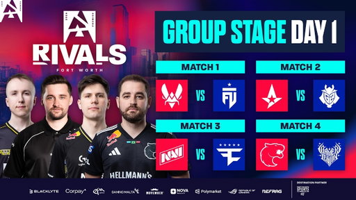 BLAST Rivals Fort Worth, Day 1 - Vitality vs FUT, Astralis vs G2, NAVI vs FaZe, FURIA vs GamerLegion