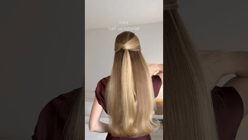 EASY HALF UP TUTORIAL❤️60 second hairstyle