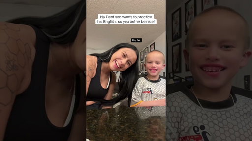 My Deaf son wants to practice his English #signlanguage #parenting #cochlearimplant #deaf #speech