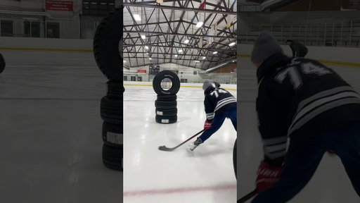 Stickhandling through the tire gauntlet🛞🏒