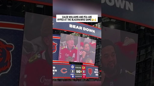 Caleb Williams & PCA Are HYPED At Blackhawks Game! 🤣🤞
