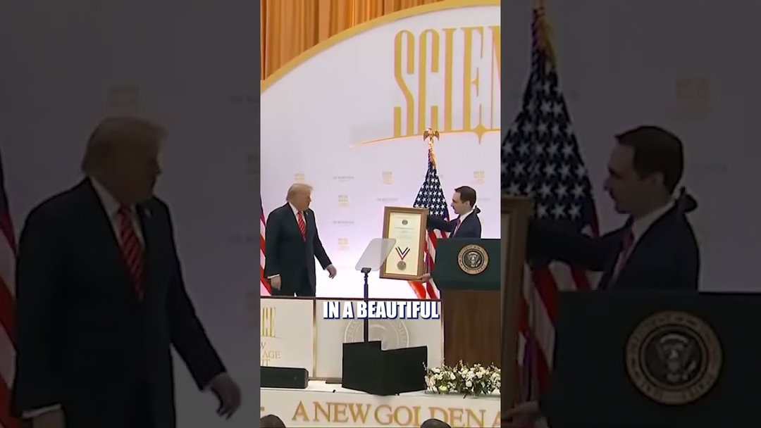 Trump presented with late uncle's National Medal of Science #shorts