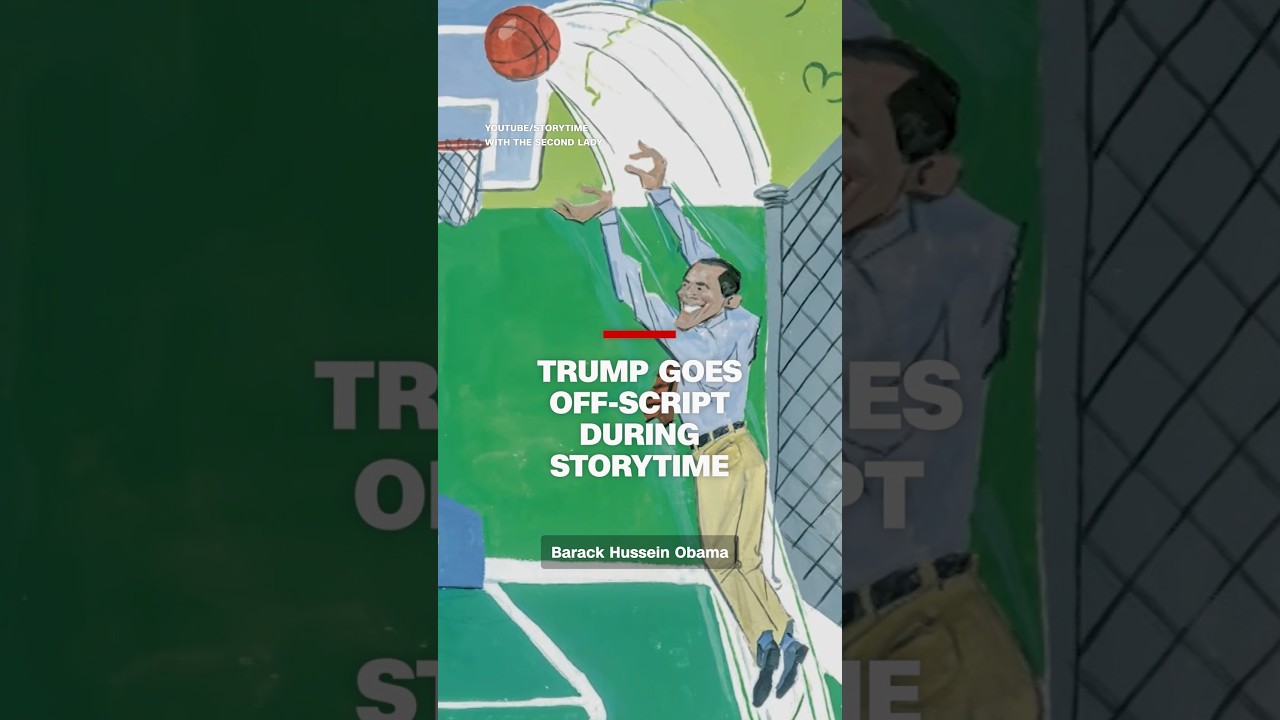 Trump goes off-script during storytime