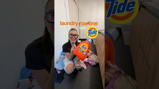 #TidePartner jess haciendo su laundry pero con @tidelaundry ’s boosted formula y asi queda mejor 🧡