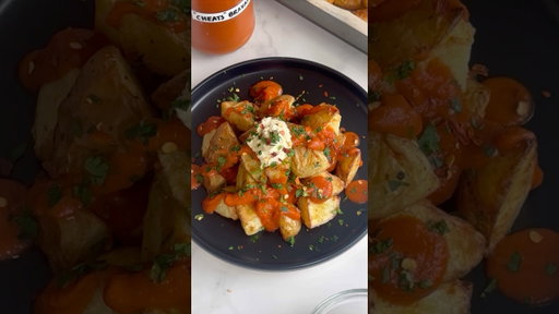 Cheat’ Patatas Bravas - recipe on my website, link in bio! #555 #5ingredientrecipes