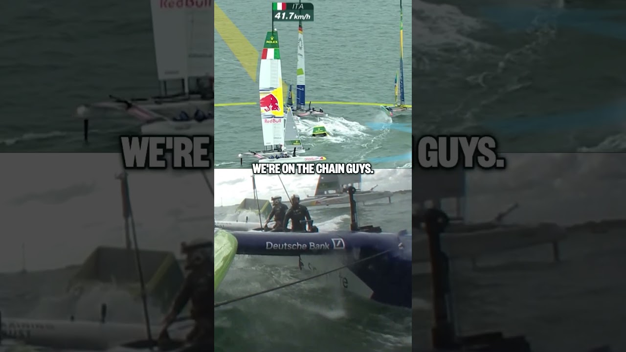 😮 The Germans got a little too close to the mark last time out in Portsmouth! #SailGP