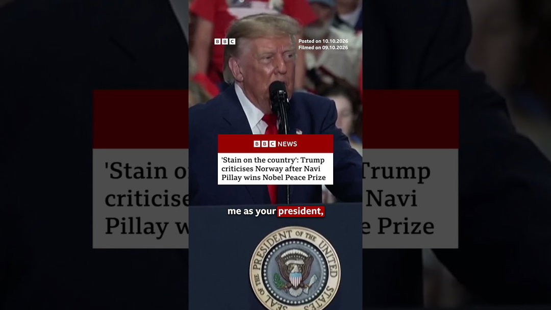 'Stain on the country': Trump criticises Norway after Navi Pillay wins Nobel Peace Prize. #BBCNews