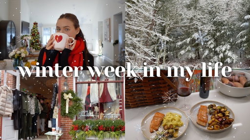 vlogmas | first snow, nantucket christmas stroll, house project, favorite dinner recipes!